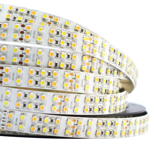 Double Row DC24V 3528SMD 1200LEDs CCT Flexible LED Light - Pure White+Warm White Double Row DC24V 3528SMD 1200LEDs CCT Flexible LED Light - Pure White+Warm White